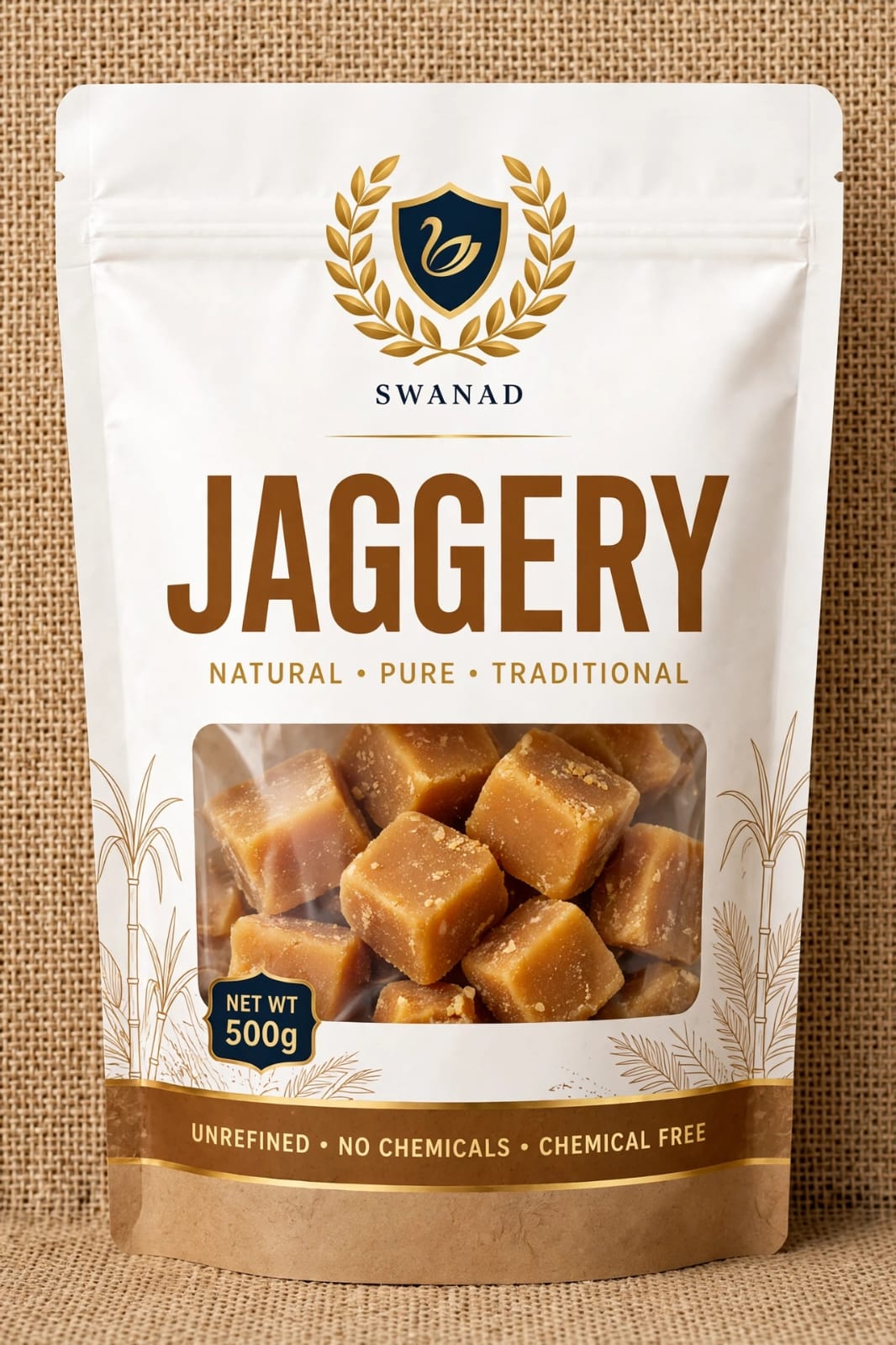 Swanad Jaggery 500 gram package